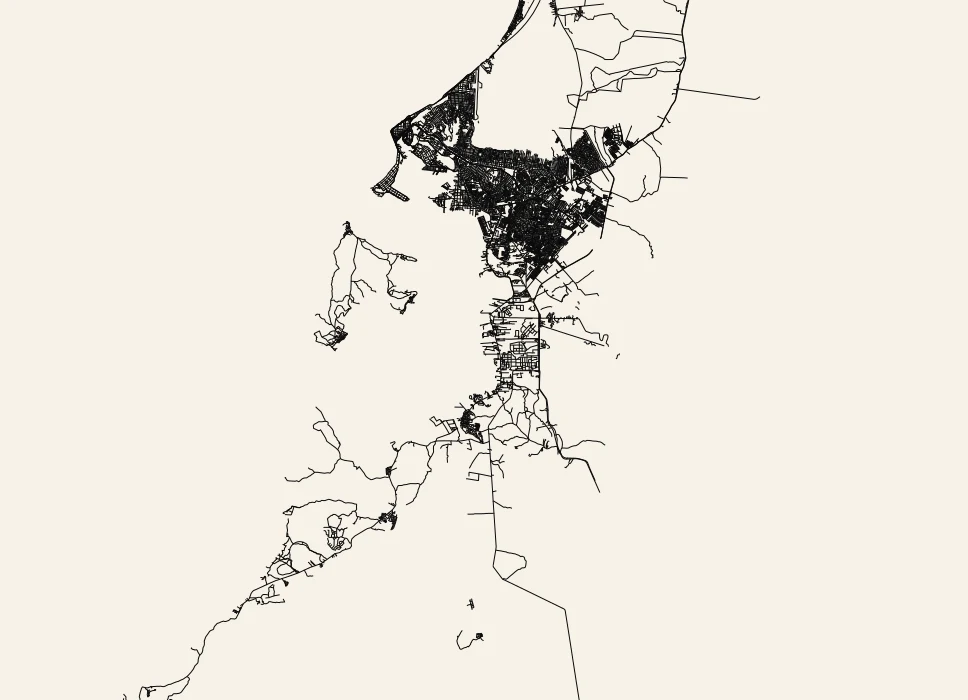 Mapa de calles de Cartagena de Indias, Colombia